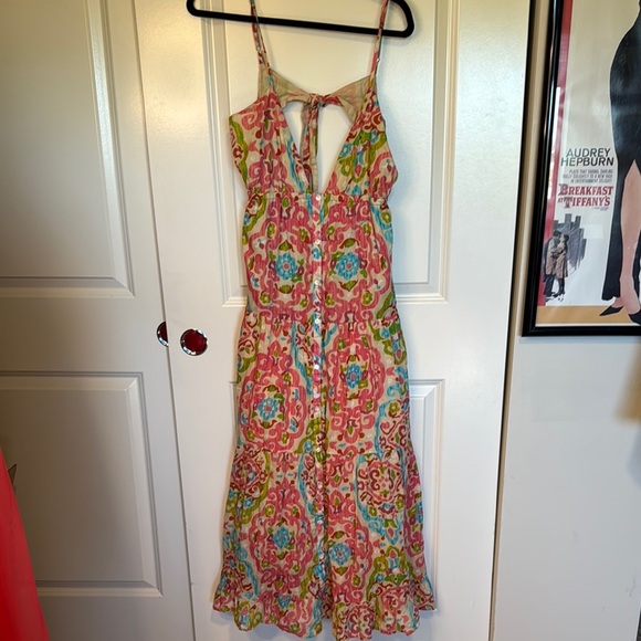 House of Harlow 1960 Pink and Blue Cut Out Maxi Dress - Picture 3 of 14